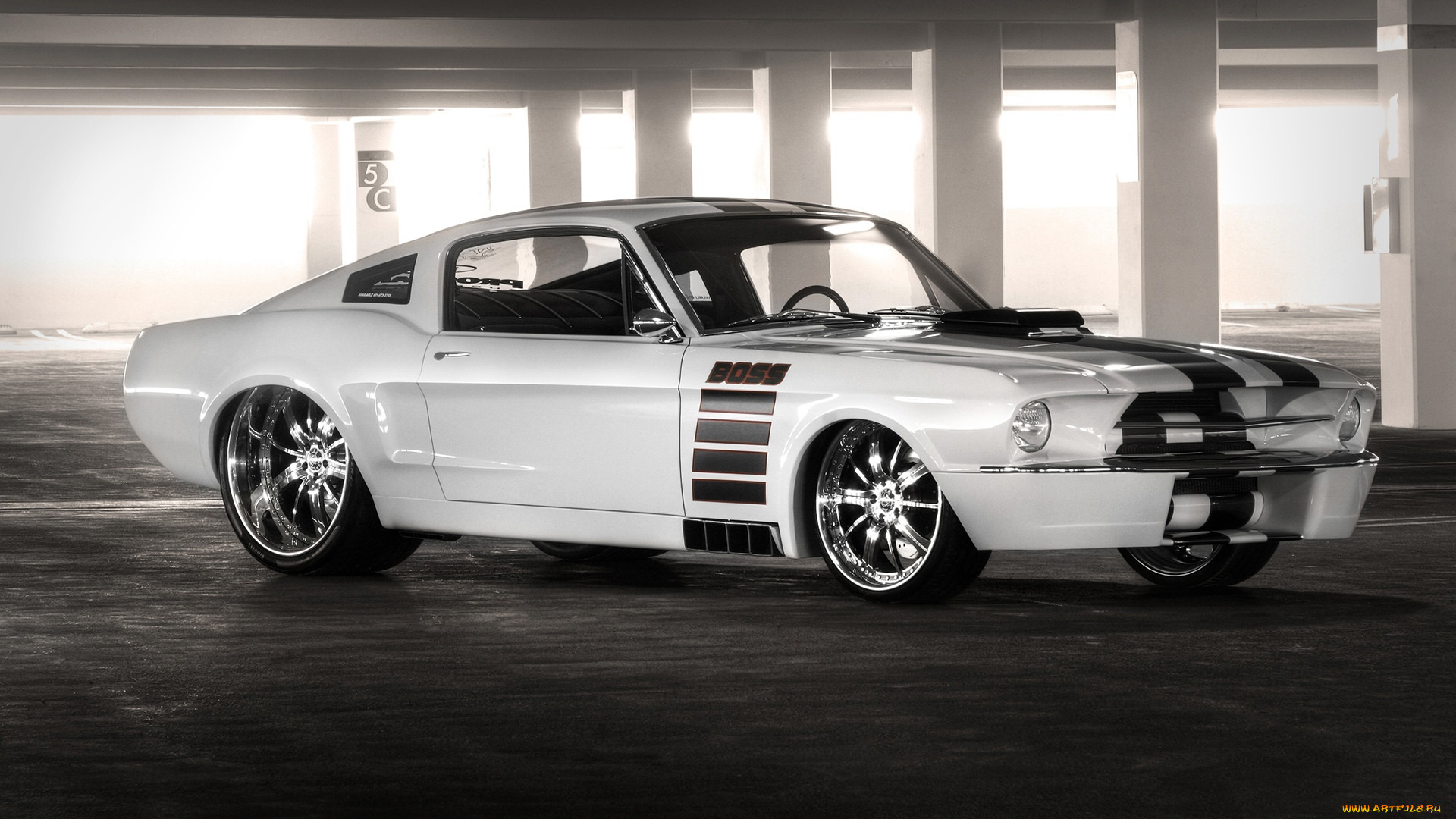 , mustang, 1968, ford, fastback, boss
